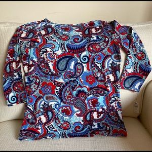 Talbots paisley shirt size Sp NWT